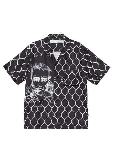 Shop Off-white Broken Fence Holiday Shirt In Black White