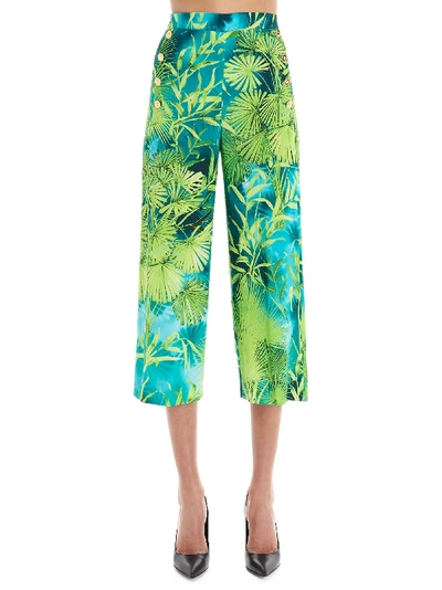 Shop Versace Jungle Pants In Verde