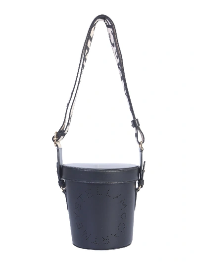 Shop Stella Mccartney Bucket Bag With Logo In Black