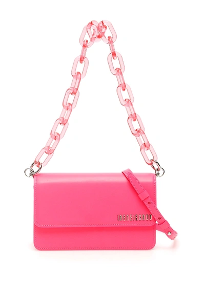 Shop Ireneisgood Plexi Chain Mini Bag In Fuxia