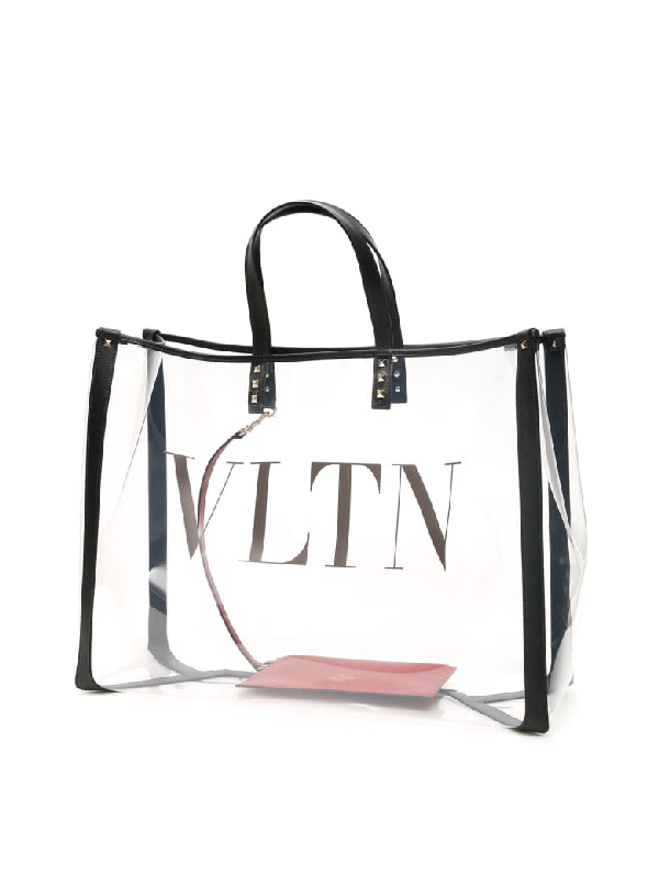 valentino clear studded bag