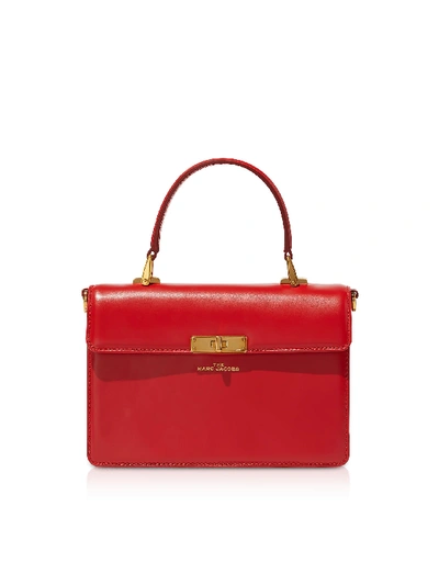 Shop Marc Jacobs The Downtown Leather Top Handle Bag In Bright Red