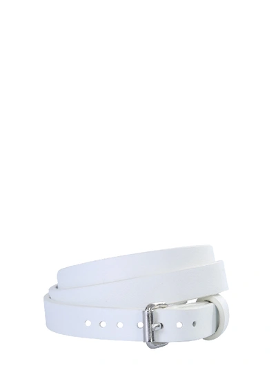 Shop Mm6 Maison Margiela Double Turn Bracelet In White
