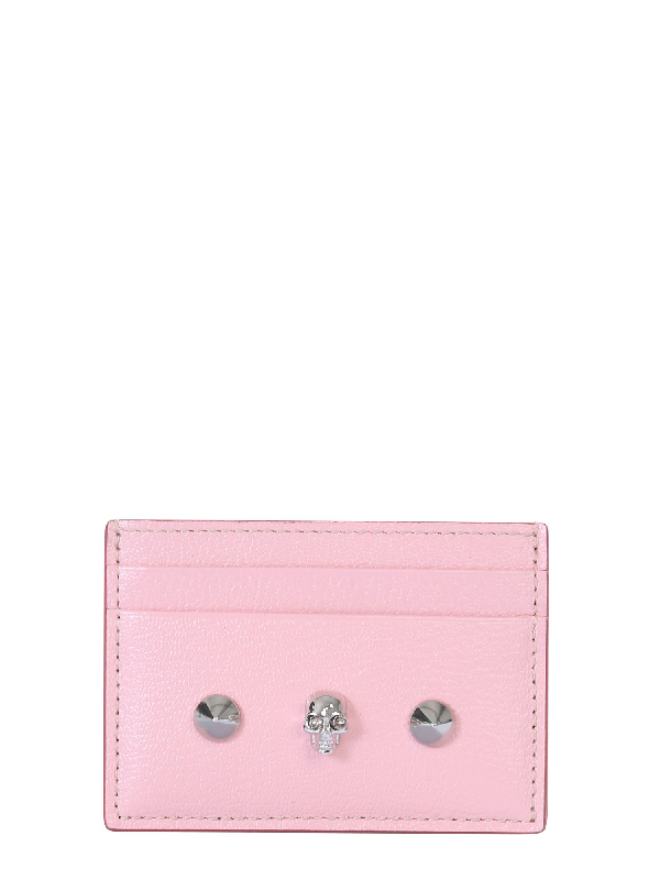 alexander mcqueen pink card holder