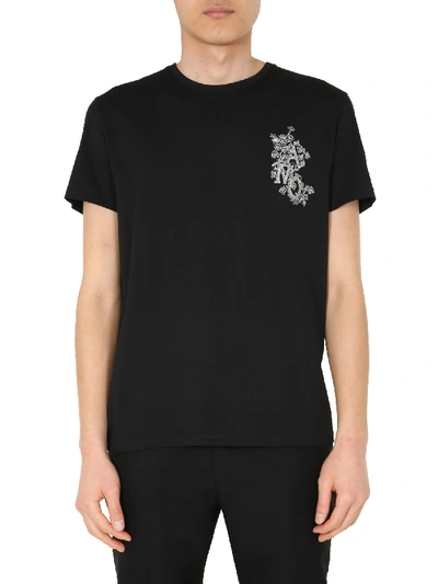 Shop Alexander Mcqueen Round Neck T-shirt In Black