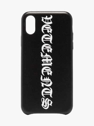Shop Vetements Black Gothic Logo Iphone Xs Case