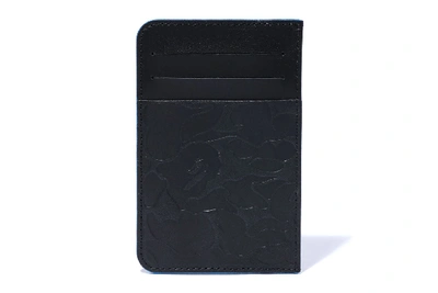 Pre-owned Bape  Solid Camo Card Case Black