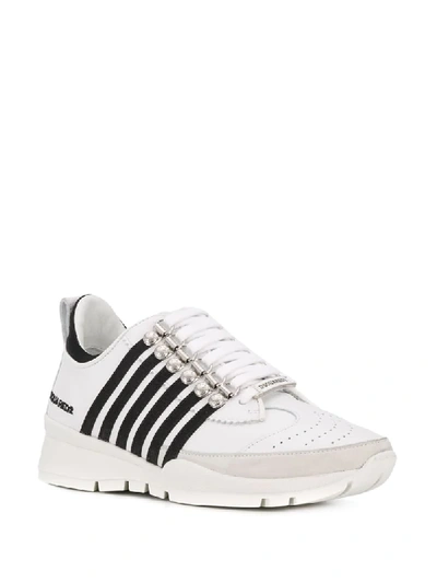 Shop Dsquared2 Stripe Detail Low-top Sneakers In White