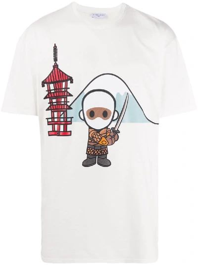 Shop Ih Nom Uh Nit Samurai Cartoon-print T-shirt In White