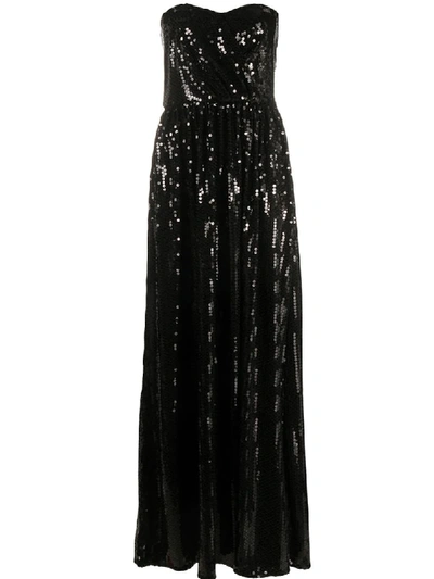 Shop Amen Sequin Embellished Dress In Black