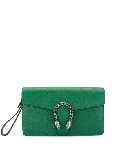 Shop Gucci Dionysus Clutch In Green