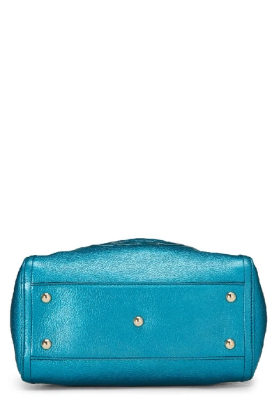 Pre-owned Gucci Metallic Blue Leather Soho Shoulder Bag