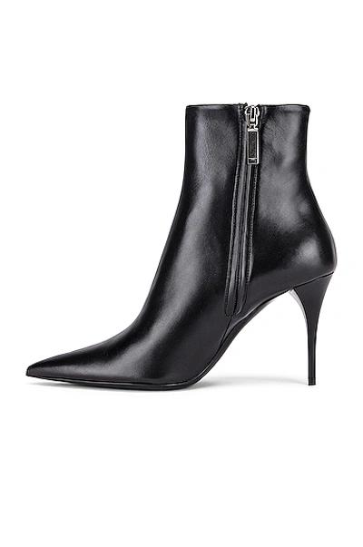 Shop Saint Laurent Lexi Zip Booties In Nero