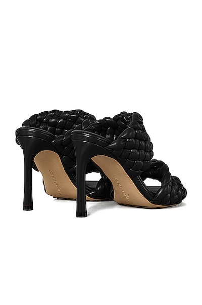 Shop Bottega Veneta Padded Woven Leather Sandals In Black