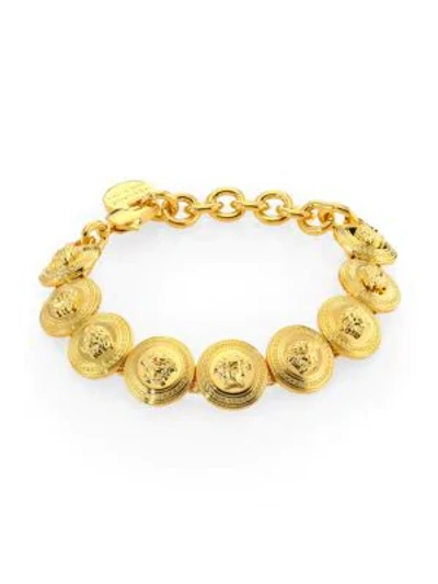 Shop Versace Medusa Link Chain Bracelet In Gold