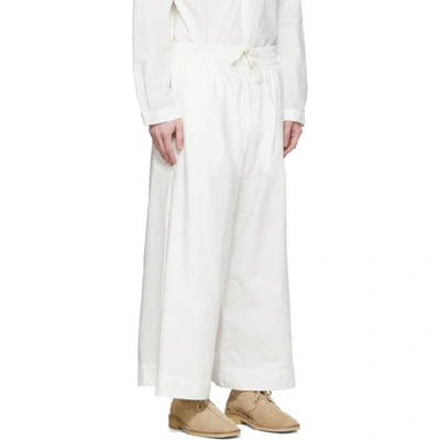 Shop Toogood White The Boxer Trousers In Chalk
