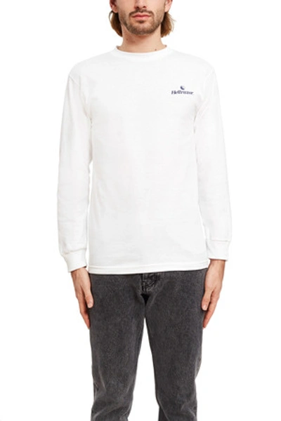 Shop Hellrazor Opening Ceremony Trademark Logo Long Sleeve Shirt In White