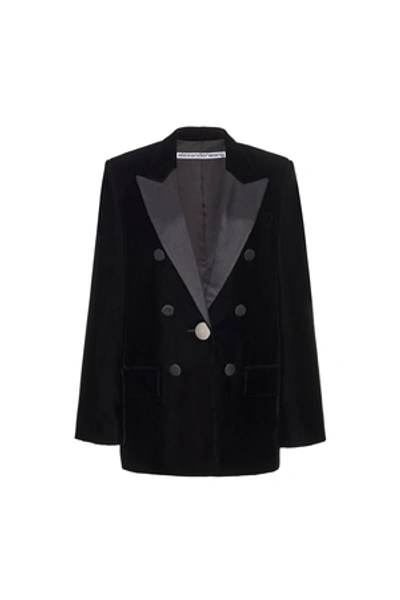 Shop Alexander Wang Opening Ceremony Mixed Button Blazer In Black 001
