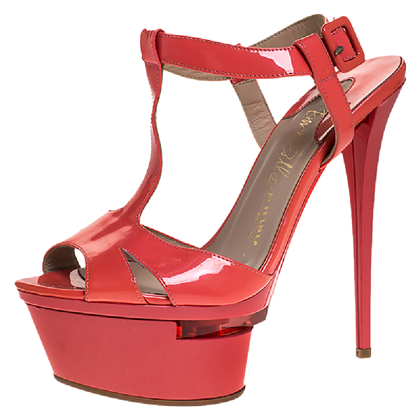 coral platform sandals