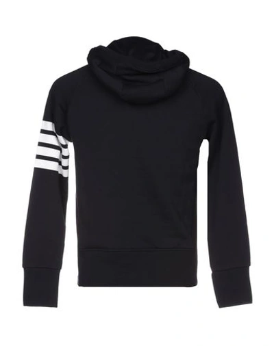 Thom Browne 4-bar Zip-up Hooded Sweatshirt In Blue