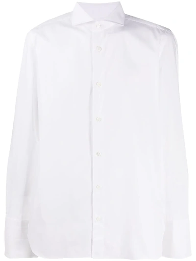Shop Borrelli Classic Collar Shirt In White