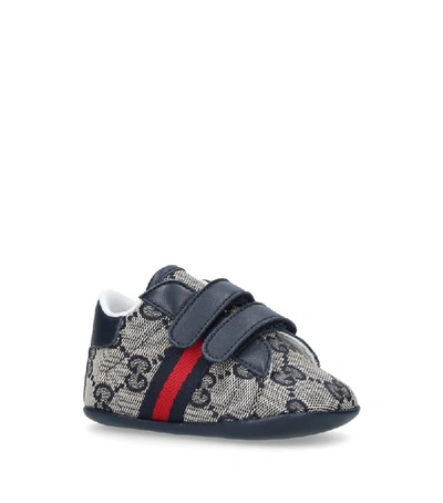 Shop Gucci Kids Leather New Ace Sneakers