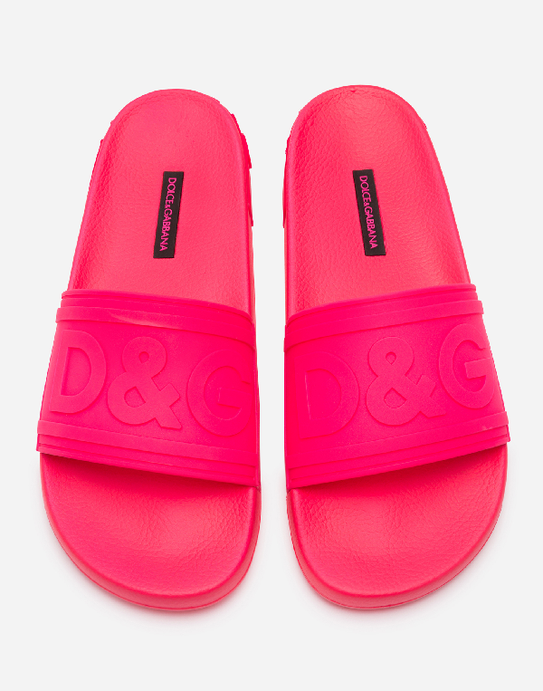 dolce and gabbana pink slides