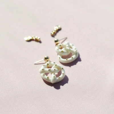 Poporcelain Mini Porcelain Pretzel Earrings