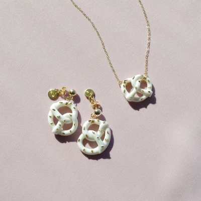 Poporcelain Mini Porcelain Pretzel Earrings