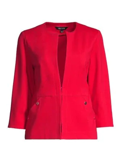 Shop Misook Ponte Jacket In Apple Red