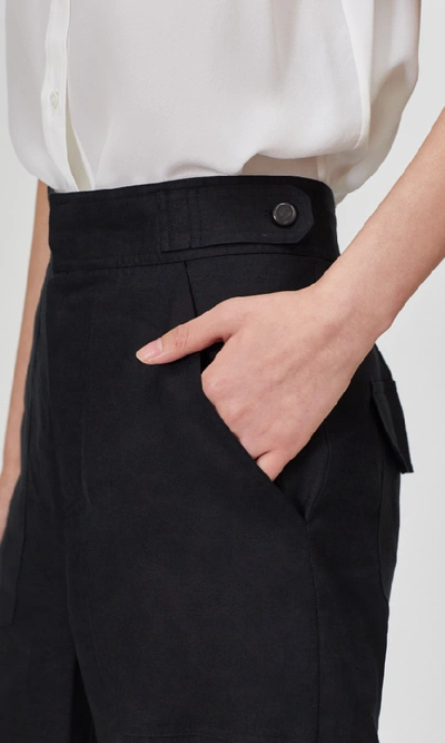 Shop Equipment Kalil Linen Trouser In True Black