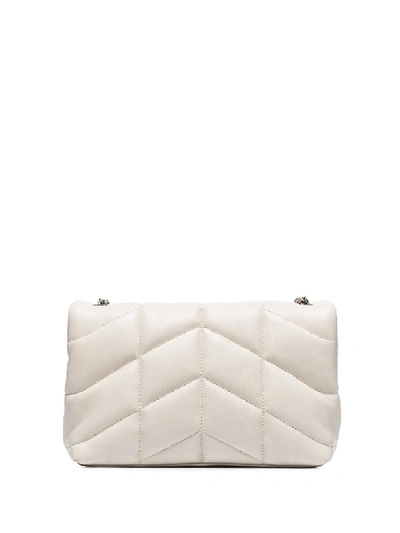 Shop Saint Laurent Puffy Leather Mini Bag In Beige