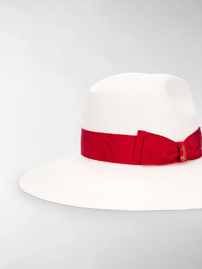 Shop Borsalino Sophie Straw Hat In Red