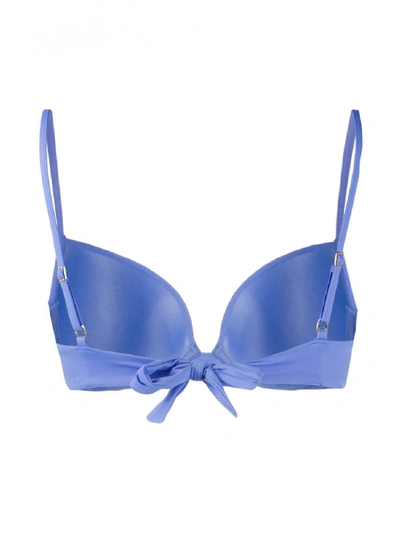 Shop La Perla Conchiglia Push-up Bikini Top In Blue