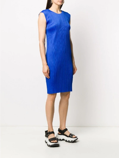 Shop Issey Miyake New Colorful Dress In Blue