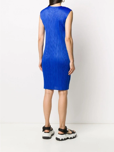 Shop Issey Miyake New Colorful Dress In Blue