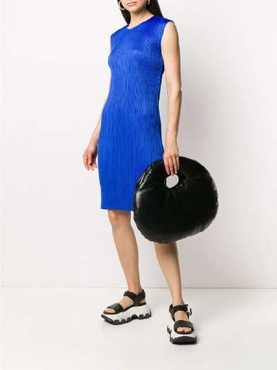 Shop Issey Miyake New Colorful Dress In Blue