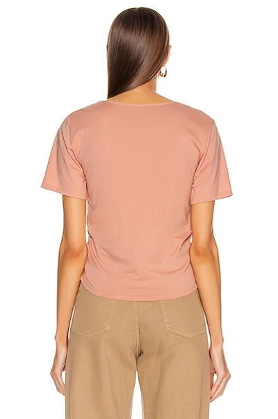Shop Grlfrnd Sabine Twist Front Tee Shirt In Blush
