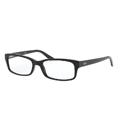 Shop Ray Ban Eyeglasses Unisex Rb5187 Optics - Black Frame Clear Lenses 50-16 In Schwarz