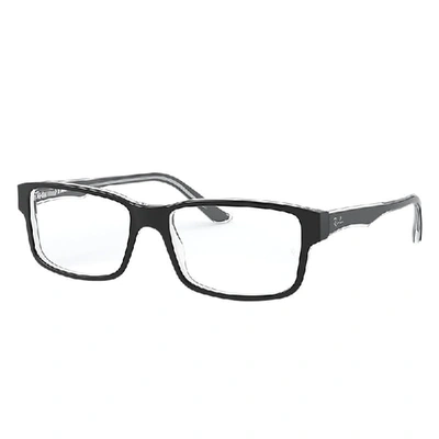 Ray Ban Rb5245 Eyeglasses Black Frame Clear Lenses 54-17 In Black