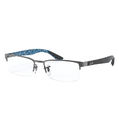 Shop Ray Ban Eyeglasses Unisex Rb8412 Optics - Grey Frame Clear Lenses 52-17