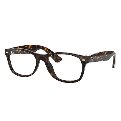 Shop Ray Ban Eyeglasses Unisex New Wayfarer Optics - Tortoise Frame Clear Lenses 52-18