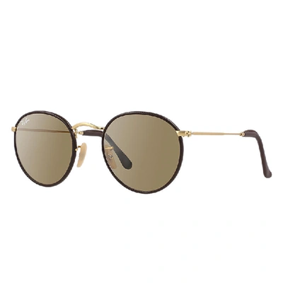 Shop Ray Ban Rb3475q Sunglasses In Gold