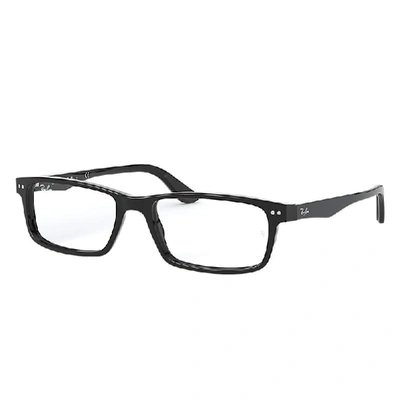 Shop Ray Ban Rb5277 Optics Eyeglasses Black Frame Clear Lenses 52-17