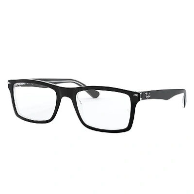 Shop Ray Ban Rb5287 Eyeglasses Black Frame Clear Lenses Polarized 52-18