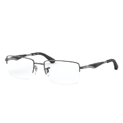 Ray Ban Rb6285 Eyeglasses Gunmetal Frame Clear Lenses Polarized 53-18 In Gunmetal