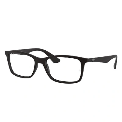 Shop Ray Ban Eyeglasses Unisex Rb7047 Optics - Black Frame Clear Lenses Polarized 56-17