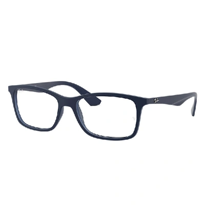 Ray Ban Rb7047 Eyeglasses Blue Frame Clear Lenses Polarized 54-17 In Blue