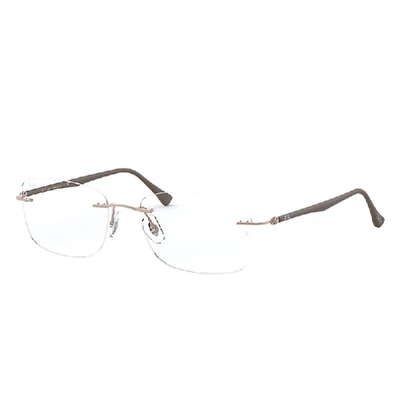 Ray Ban Rb8725 Eyeglasses Brown Frame Clear Lenses Polarized 52-17 In Brown