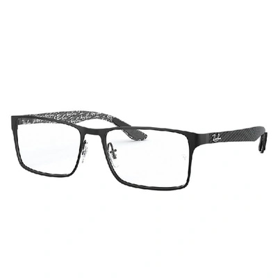 Ray Ban Rb8415 Eyeglasses Black Frame Clear Lenses Polarized 55-17 In Schwarz
